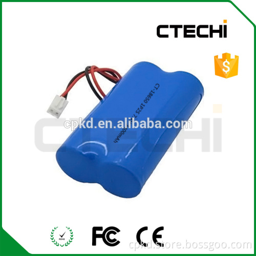 lithium rechargeable battery pack 18650 li ion battery 7.4v 2200mah with factory price